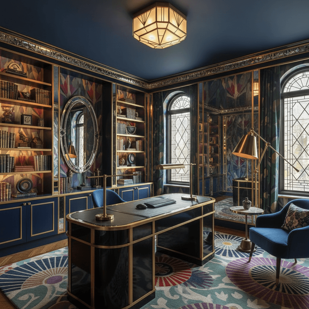 Art Deco Office: after AI redesign