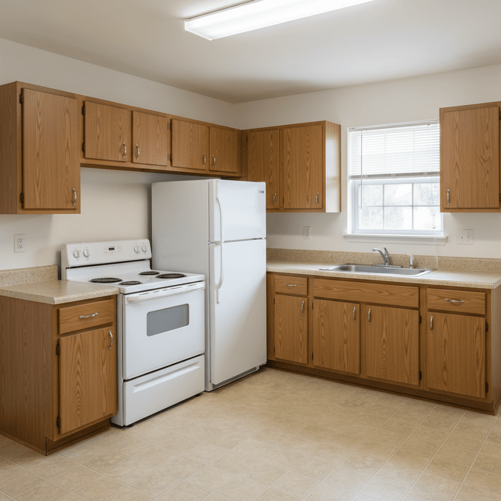 Industrial Kitchen: before AI redesign