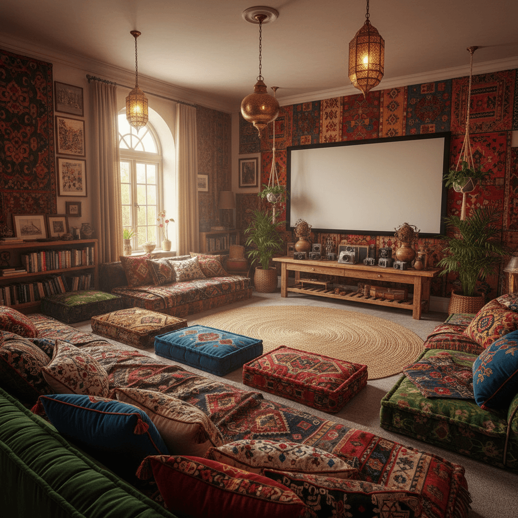 Bohemian Home Theater: after AI redesign