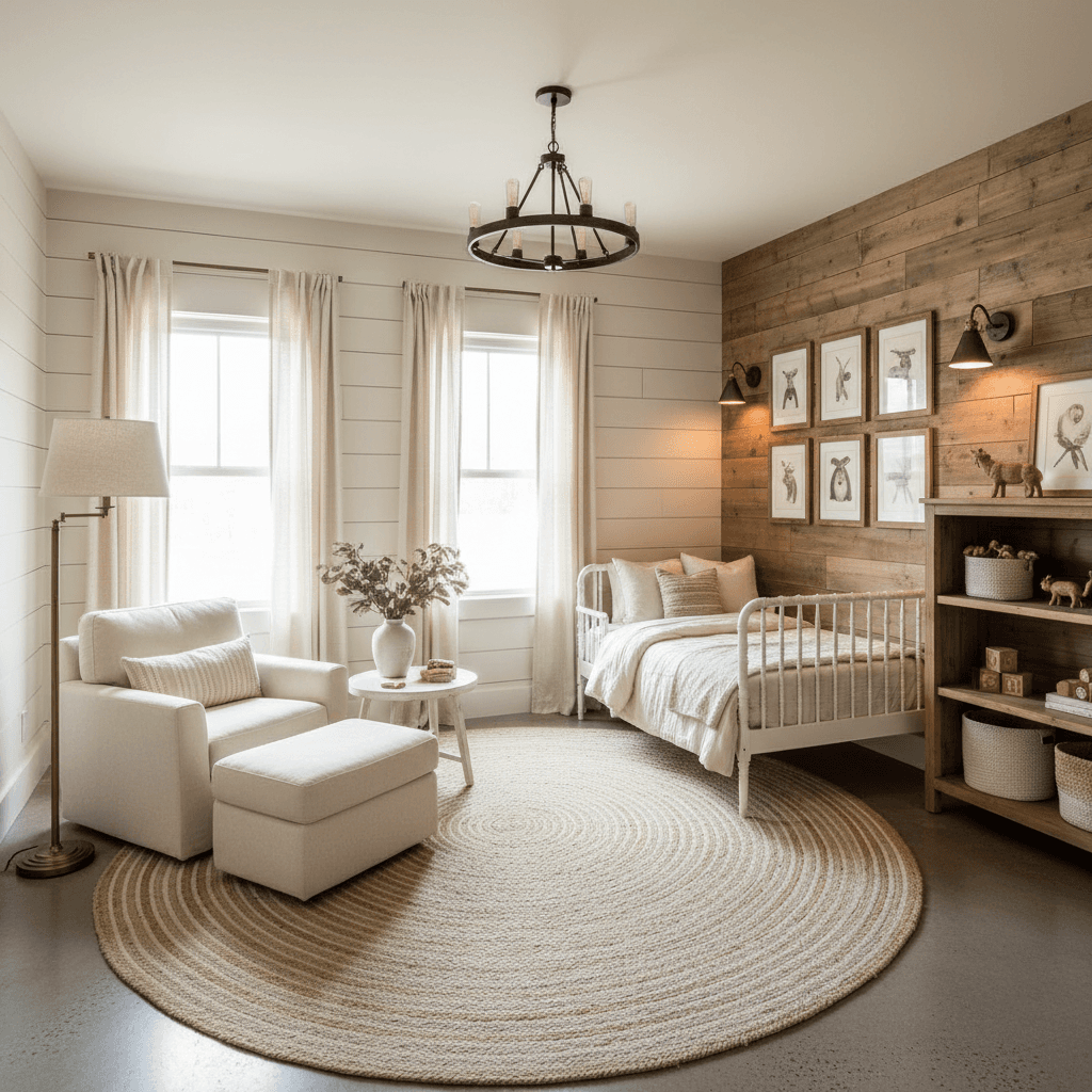 Farmhouse Nursery: after AI redesign