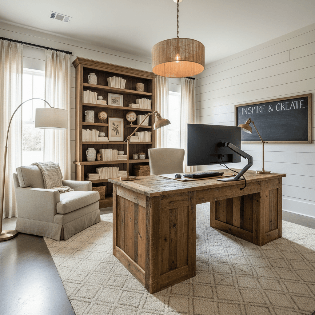 Farmhouse Office: after AI redesign
