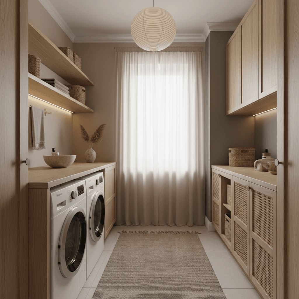 Japandi Laundry Room: after AI redesign