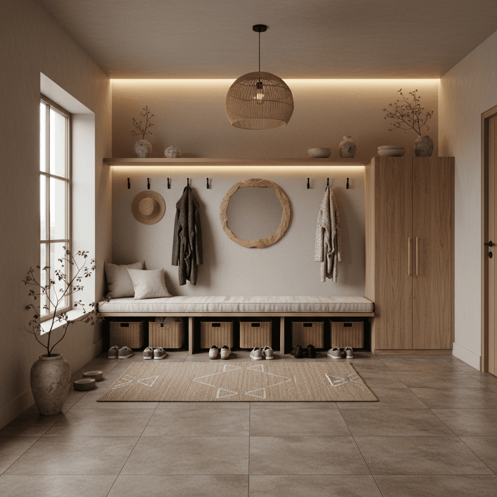 Japandi Mudroom: after AI redesign