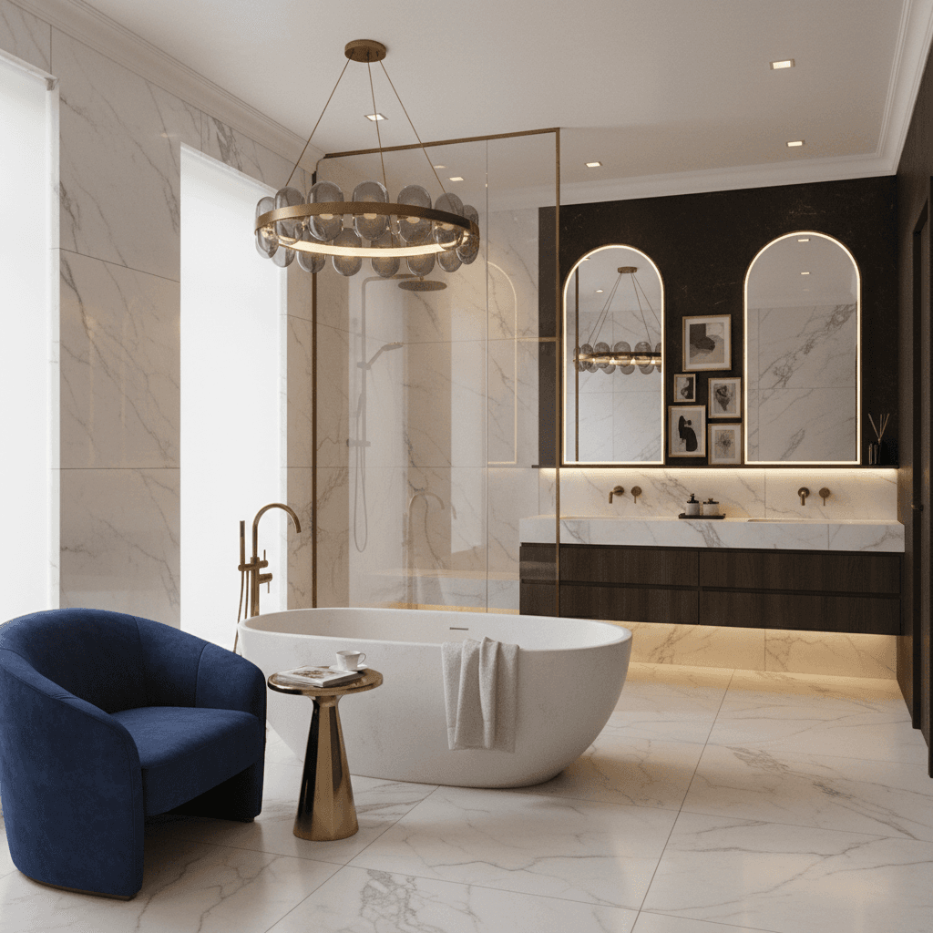 Luxury Bathroom: after AI redesign