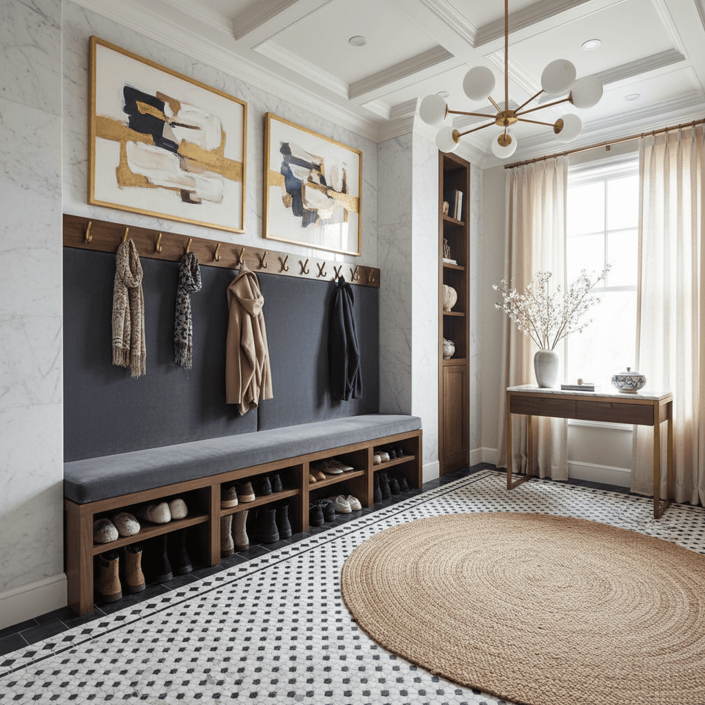 Luxury Mudroom: after AI redesign