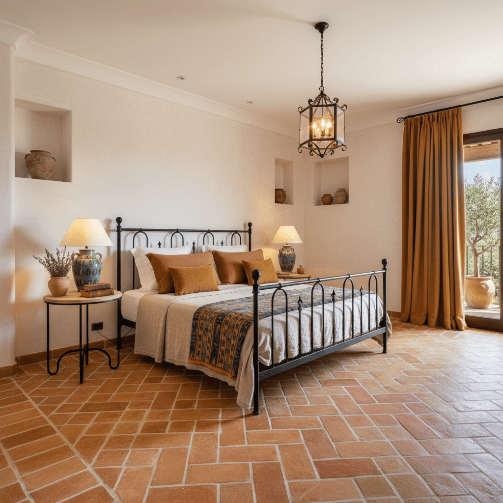 Mediterranean Bedroom: after AI redesign
