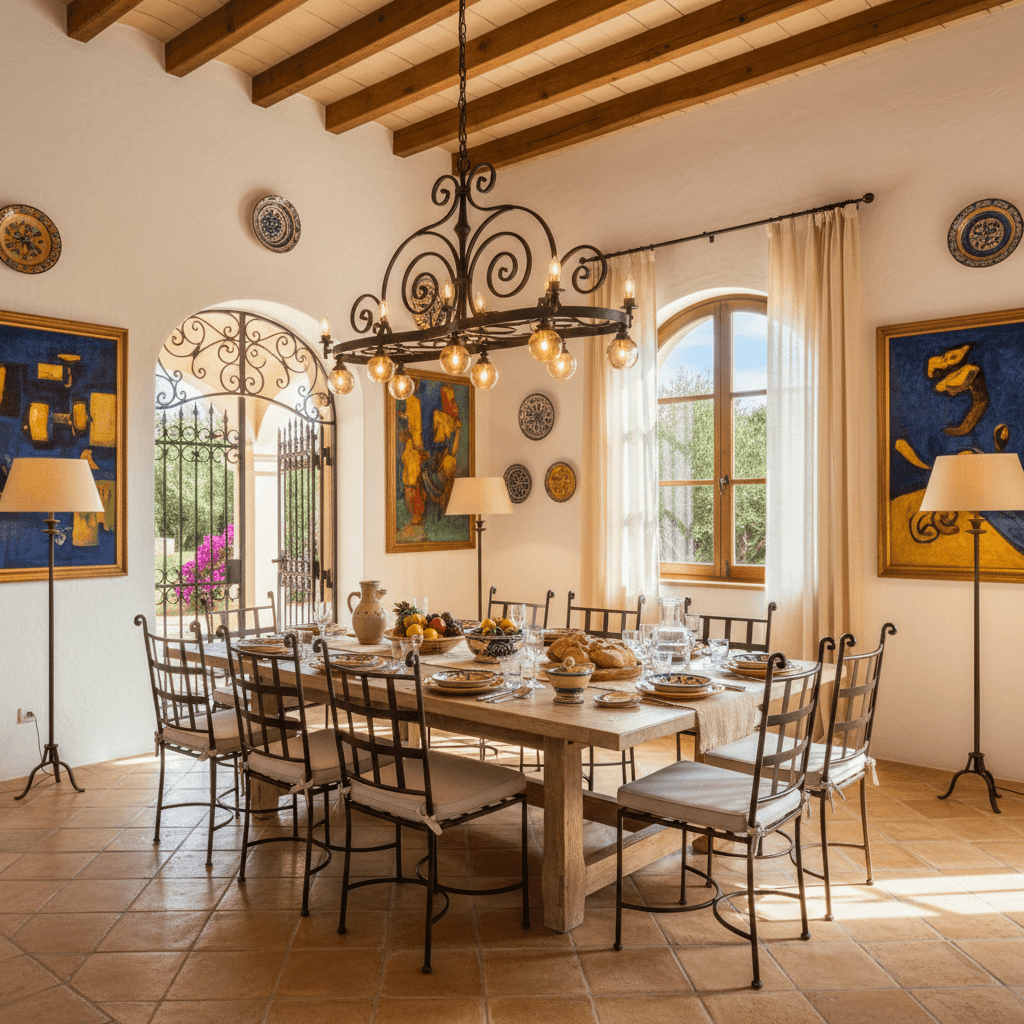 Mediterranean Dining Room: after AI redesign