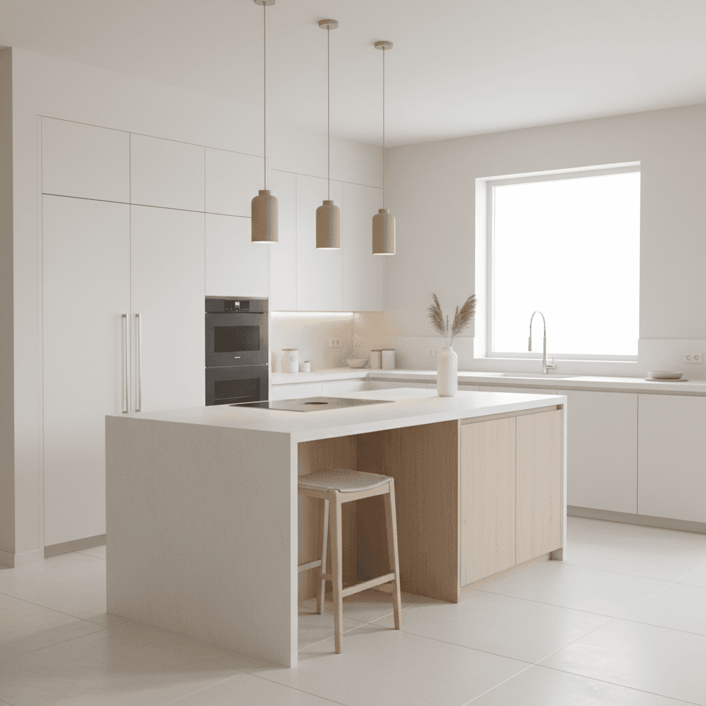 Minimalist Kitchen: after AI redesign