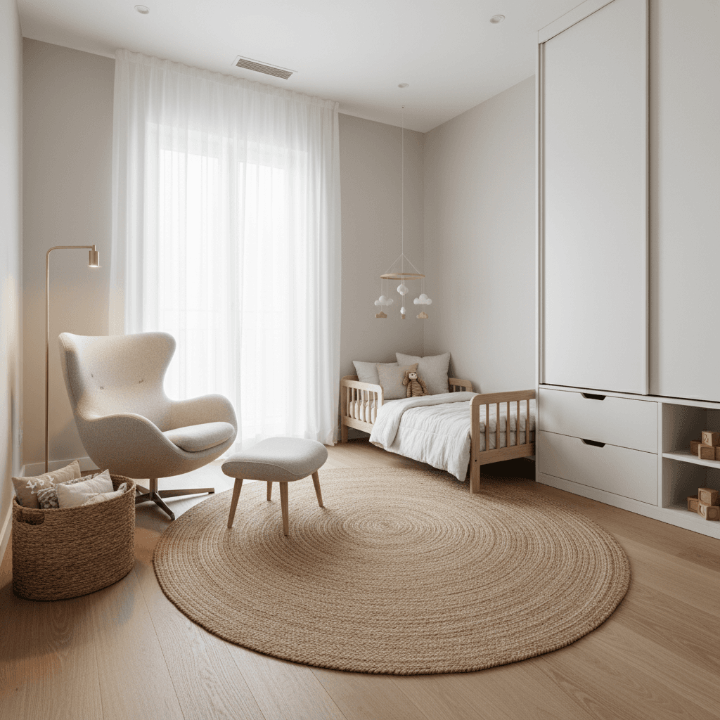 Minimalist Nursery: after AI redesign