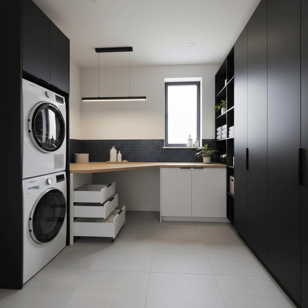 Modern Laundry Room: after AI redesign