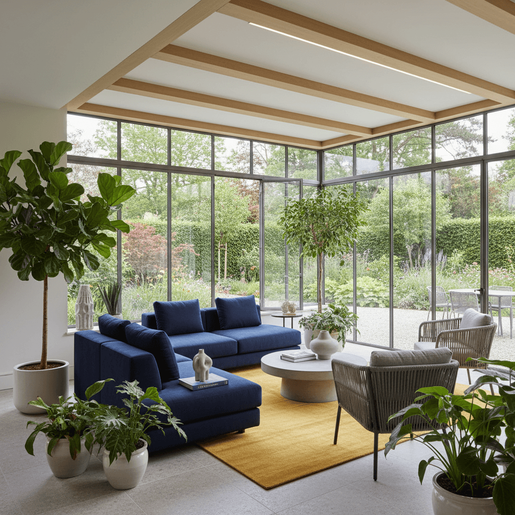 Modern Sunroom: after AI redesign