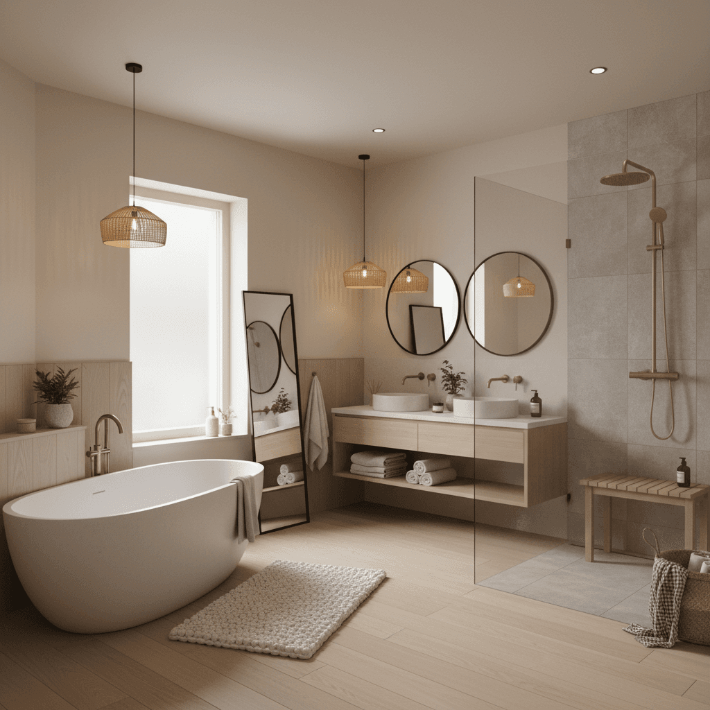 Scandinavian Bathroom: after AI redesign