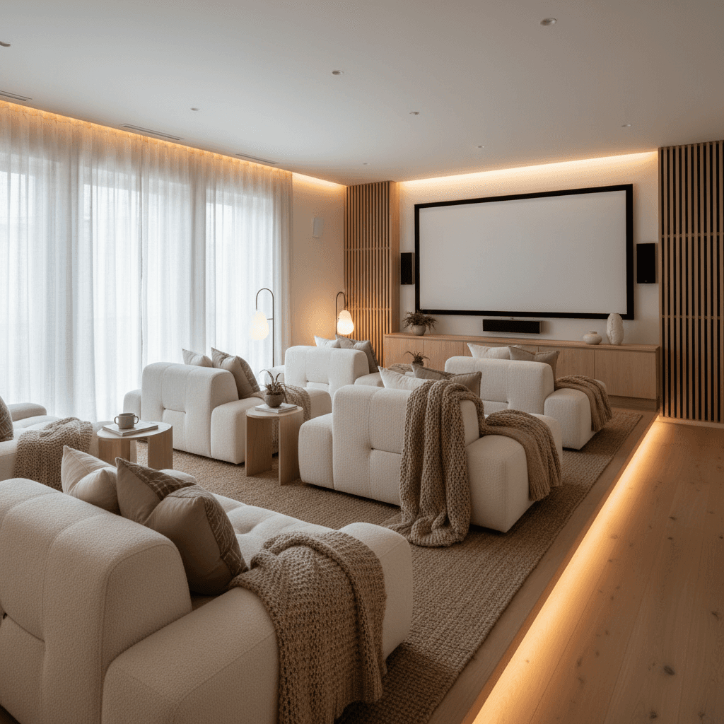 Scandinavian Home Theater: after AI redesign