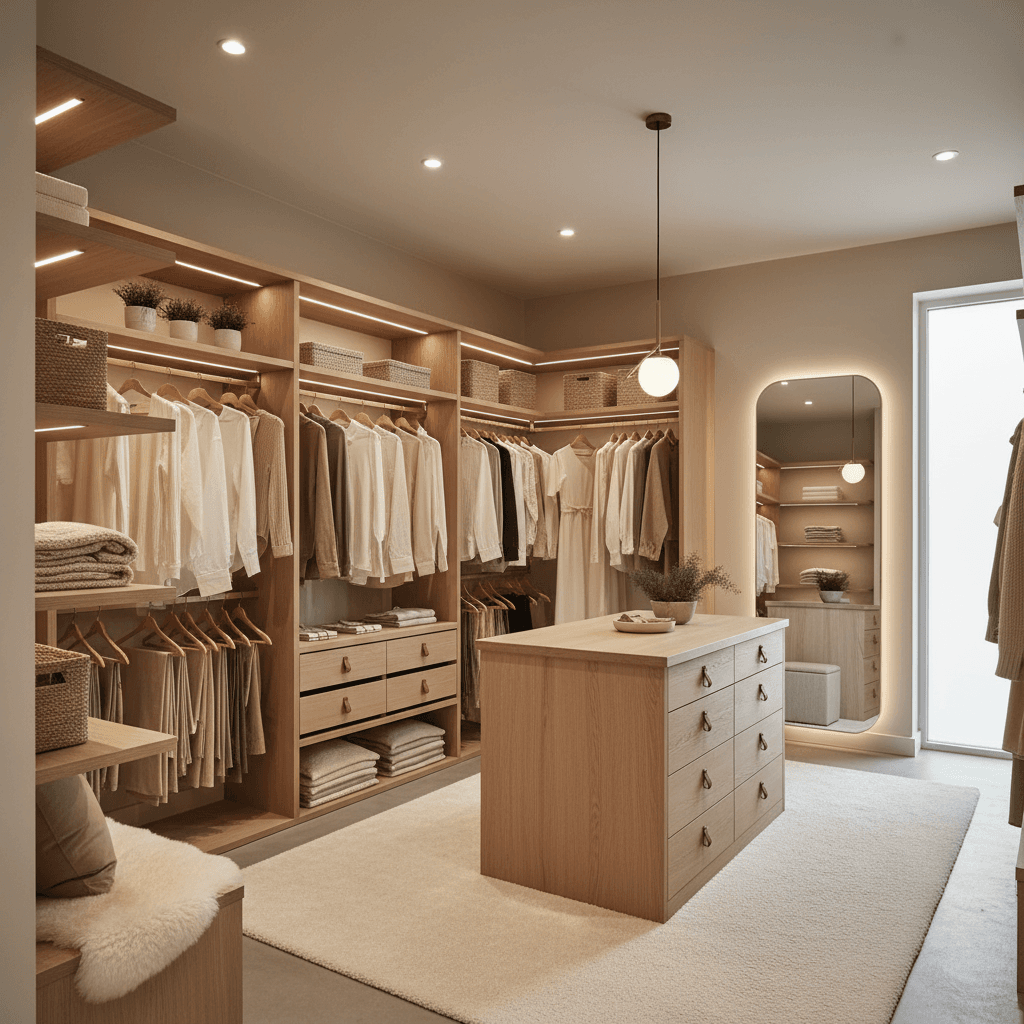 Scandinavian Walk-in Closet: after AI redesign