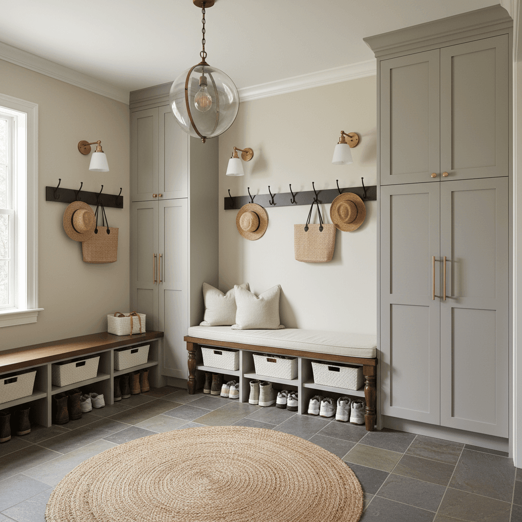 Transitional Mudroom: after AI redesign
