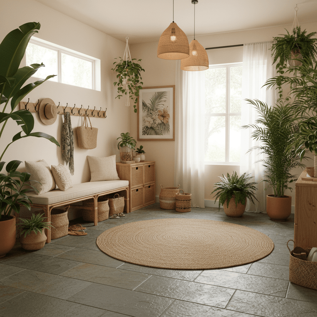 Tropical Mudroom: after AI redesign