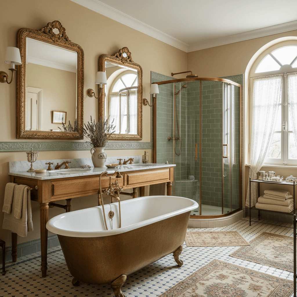 Vintage Bathroom: after AI redesign