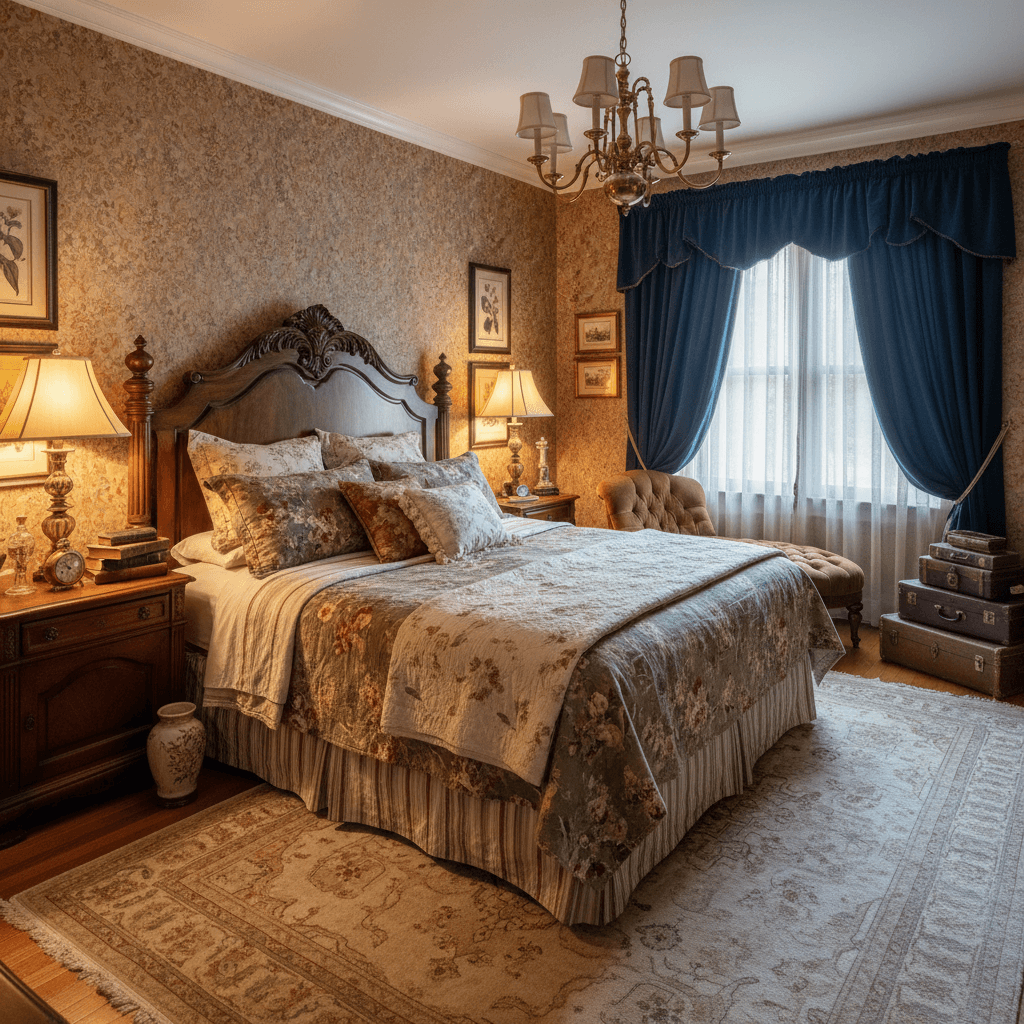 Vintage Bedroom: after AI redesign