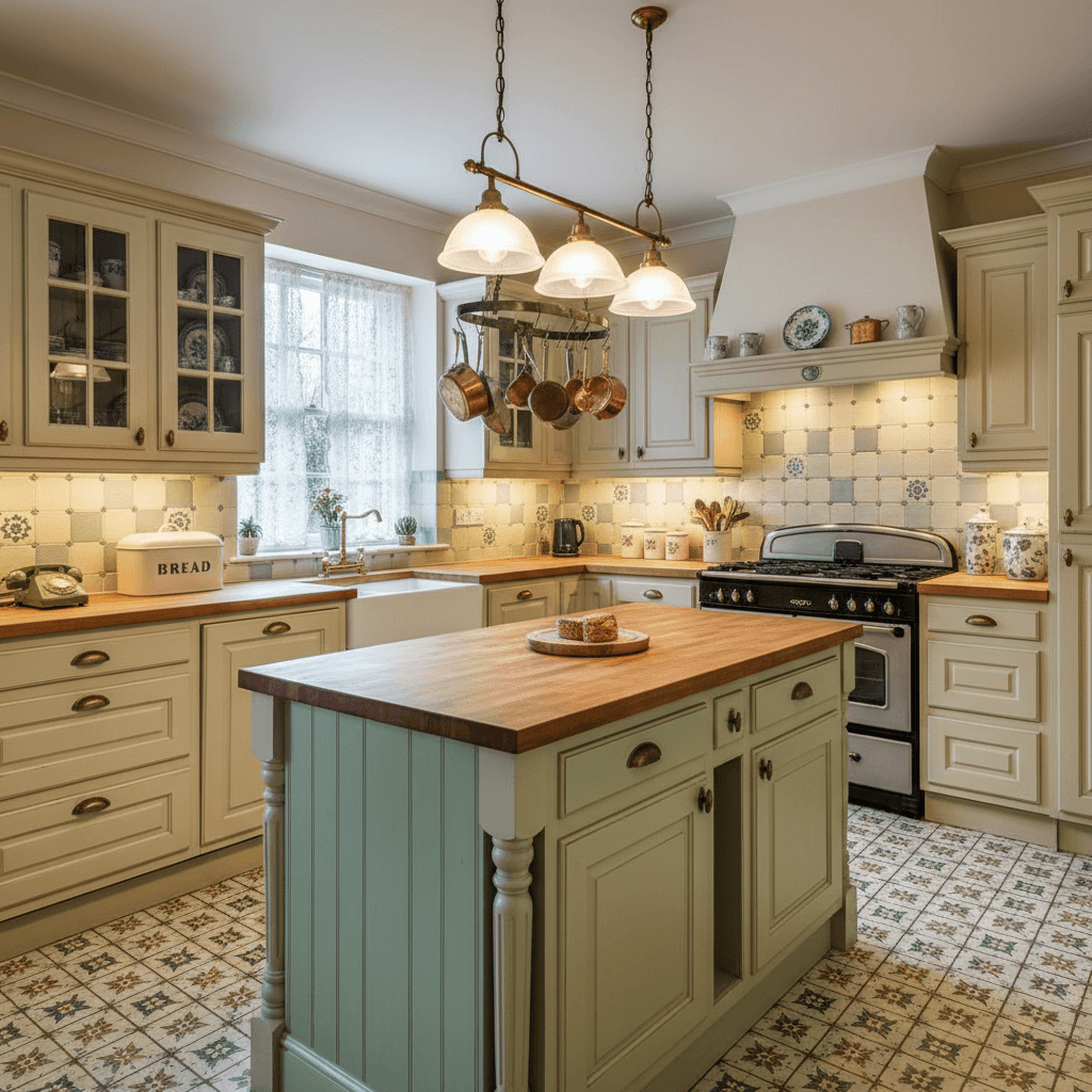 Vintage Kitchen: after AI redesign