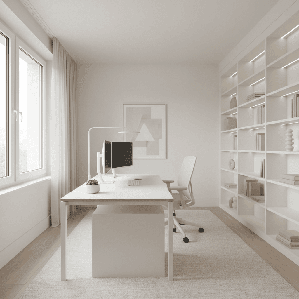 Minimalist Office: after AI redesign
