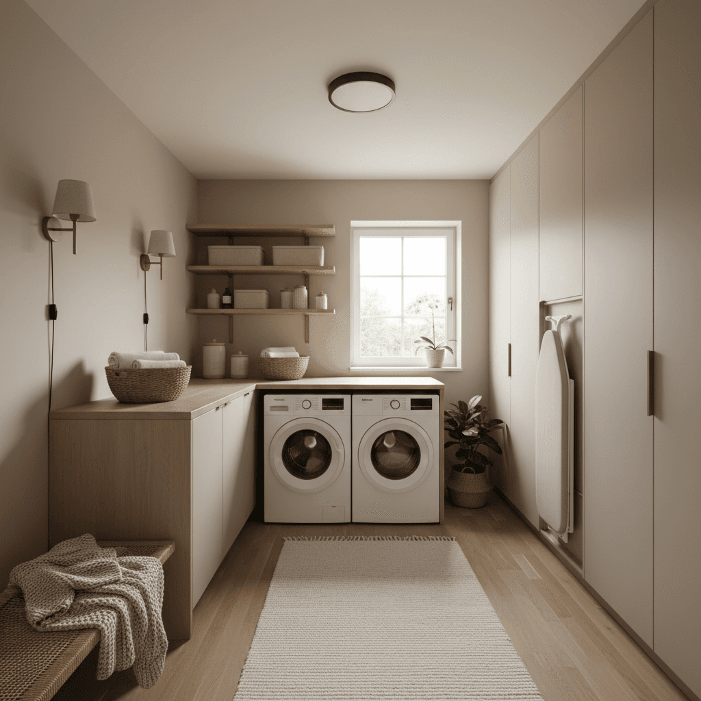 Scandinavian Laundry Room: after AI redesign